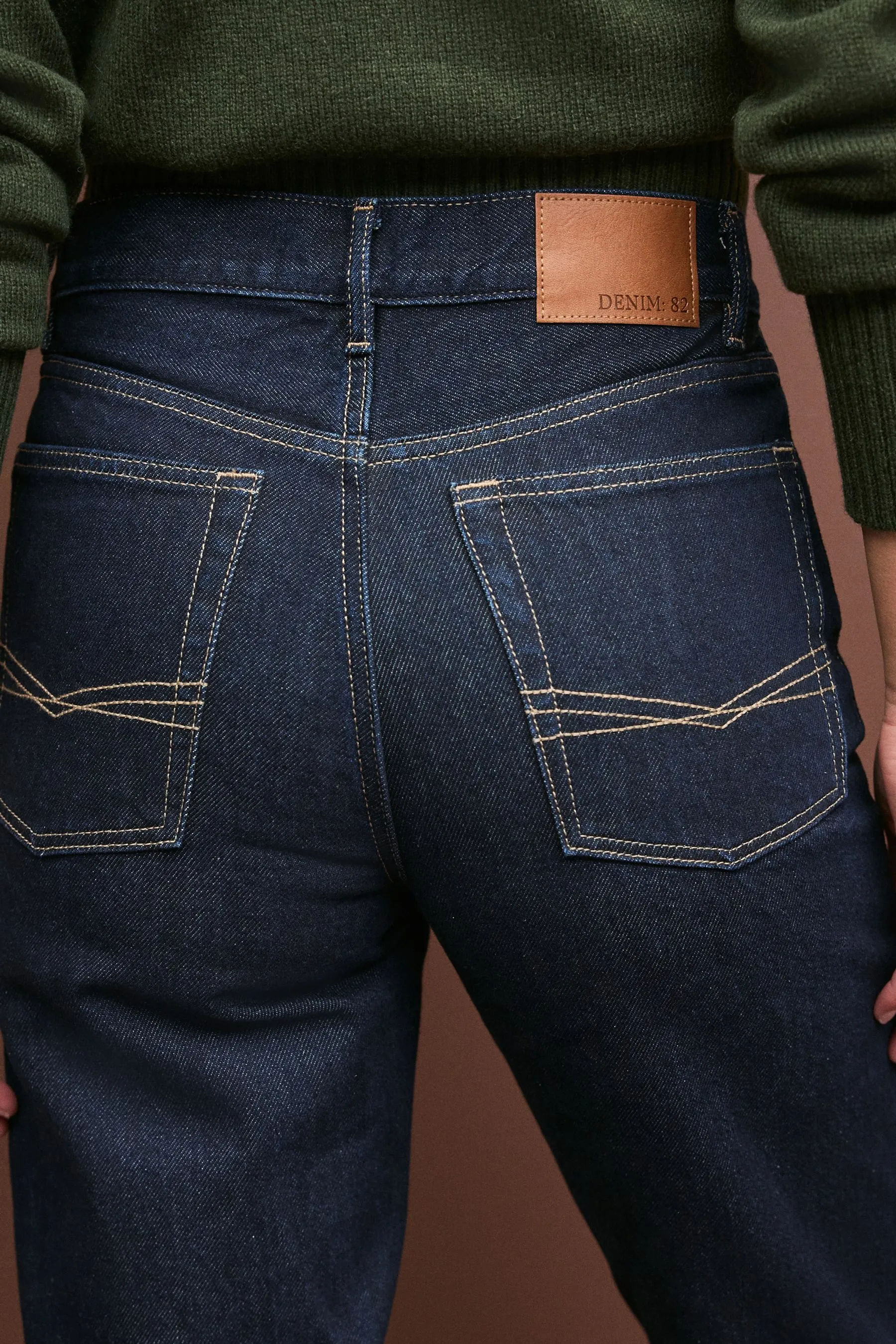 100% Cotton Column Mom Jeans    