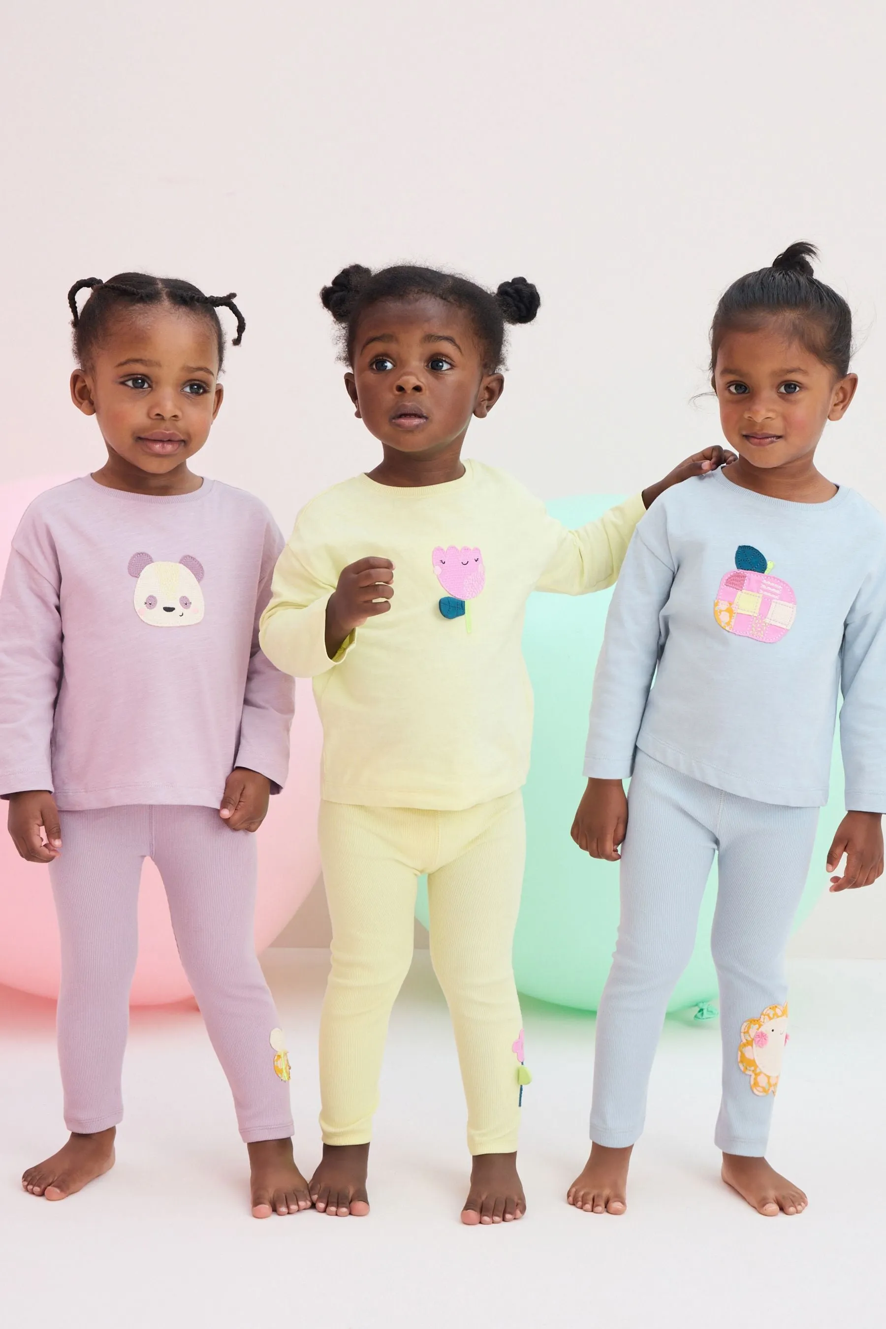 100% Pigiama Legging in cotone 3 Pack (9mesi -10anni)    