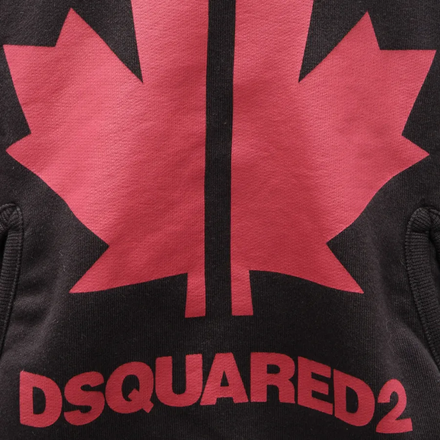 1539AF felpa bimbo boy DSQUARED2 black printed cotton sweatshirt kid