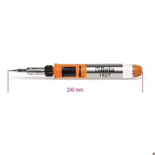 1827/K - SALDATORE A GAS CON 7 ACCESSORI BETA UTENSILI 018270100