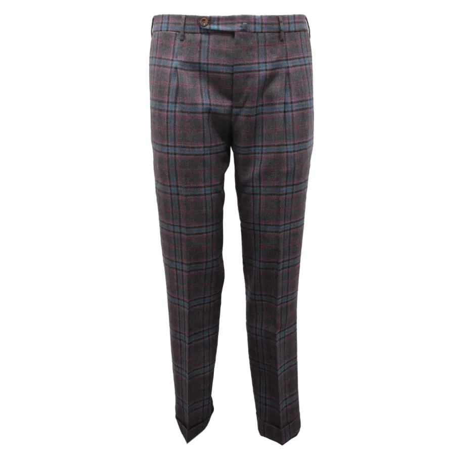 4945AL pantalone uomo PT TORINO man wool trouser grey