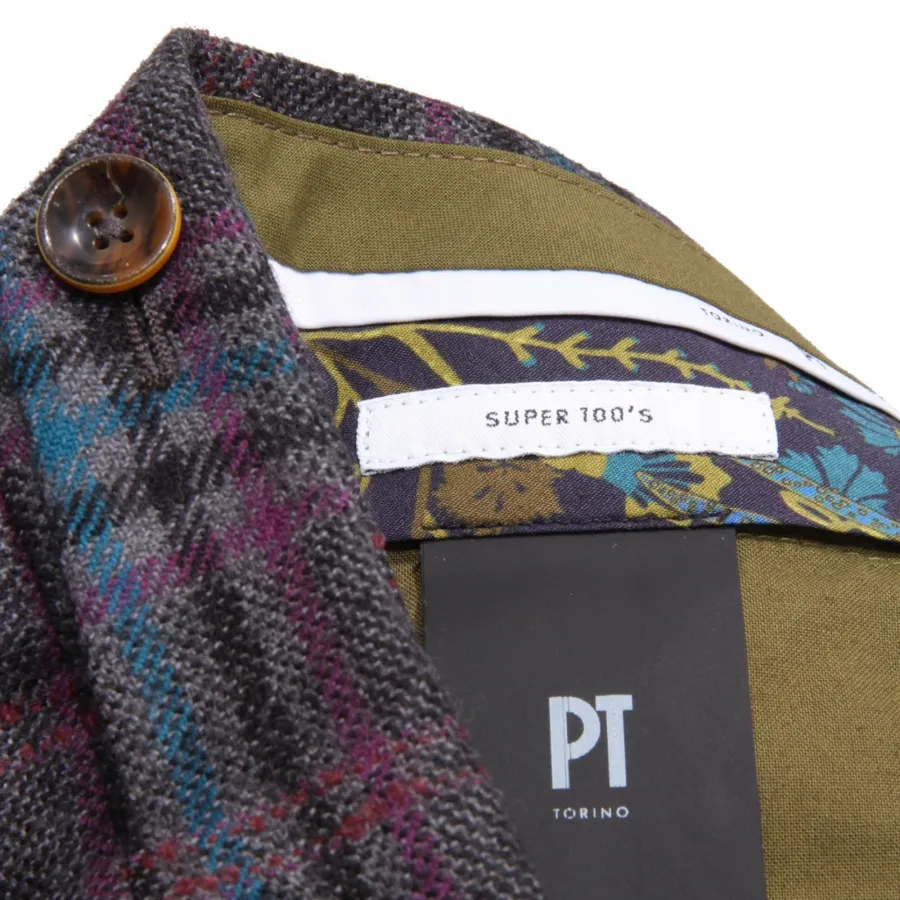 4945AL pantalone uomo PT TORINO man wool trouser grey