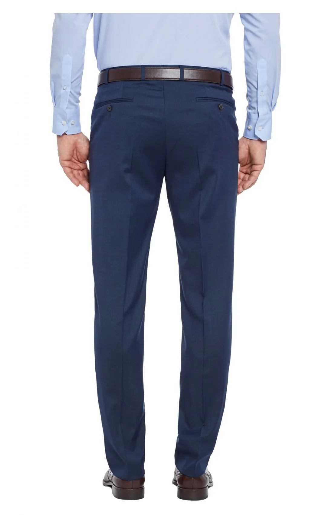 Abito blu drop quattro digel in lana reda 110 s