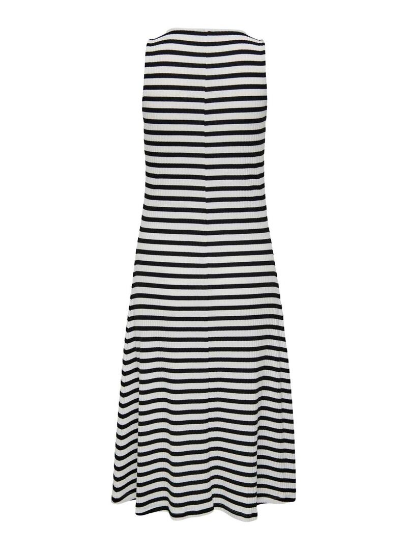 Abito Only Nella Button Stripe Marino per Donna