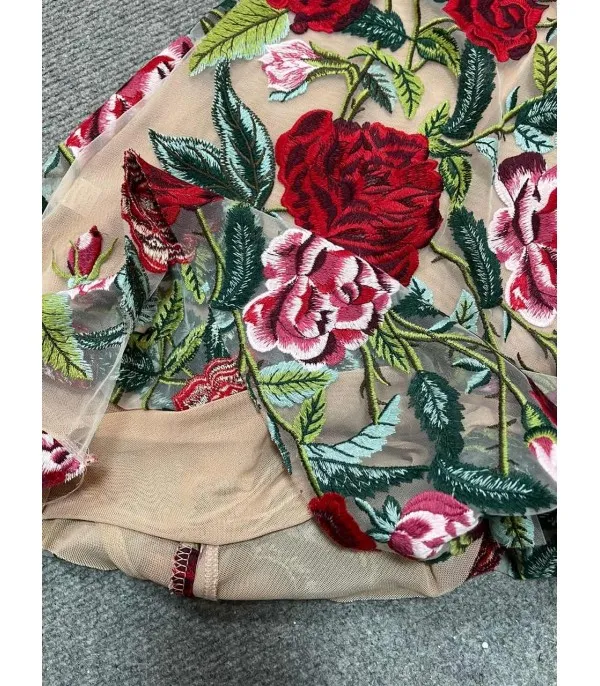 Abito trasparent roses