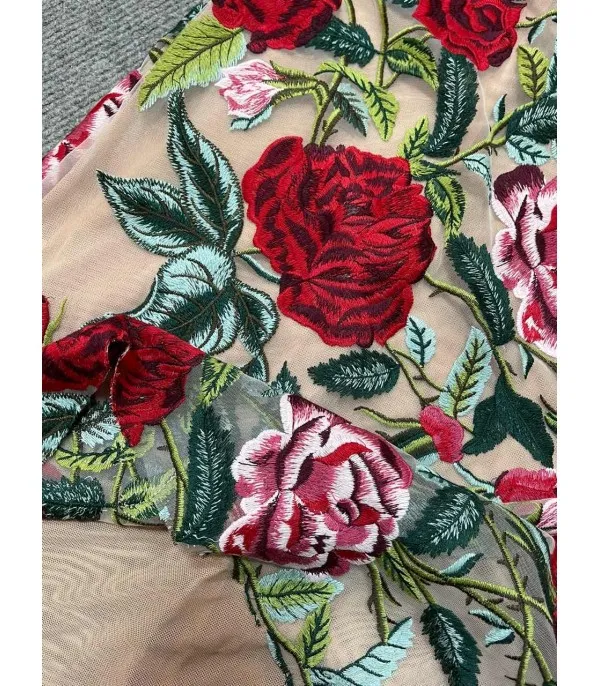 Abito trasparent roses