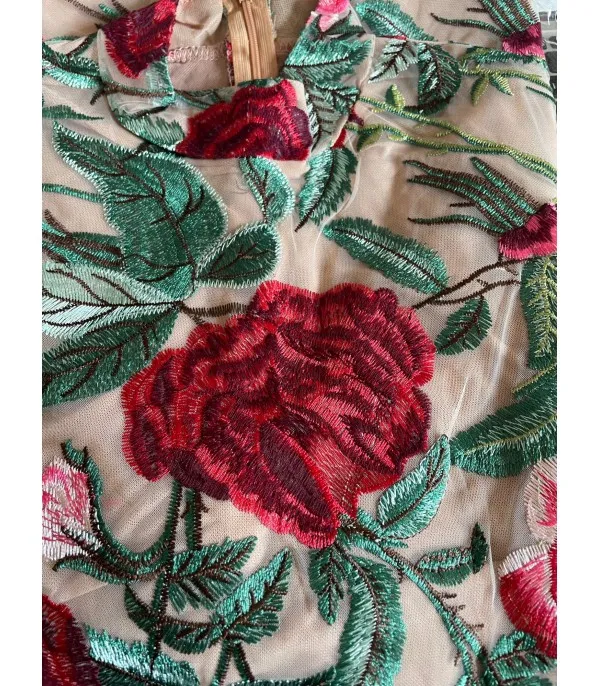 Abito trasparent roses