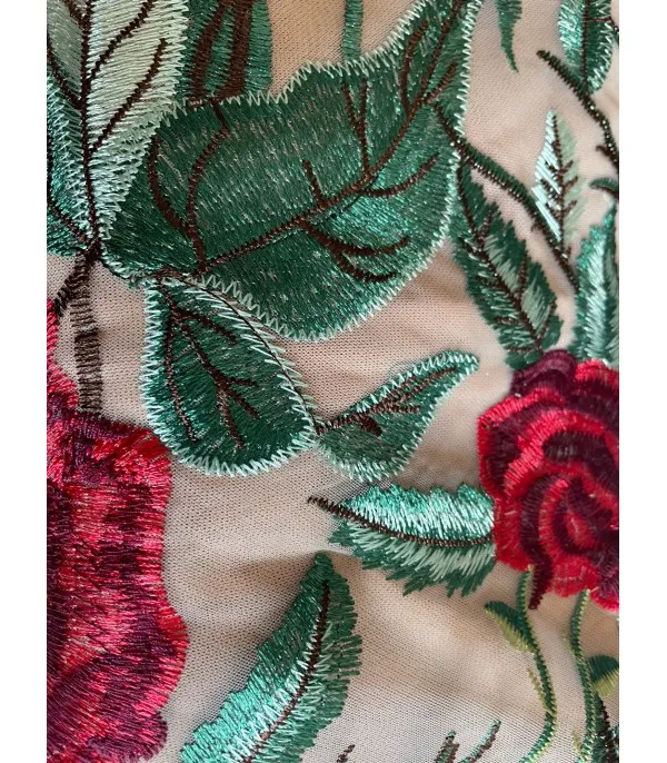 Abito trasparent roses