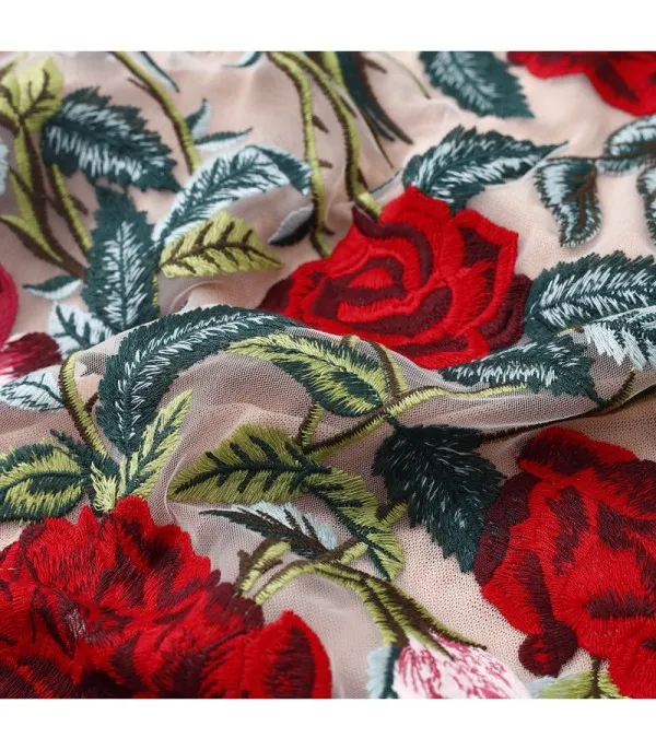 Abito trasparent roses