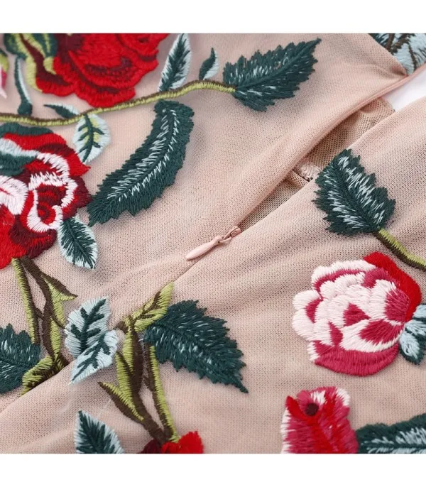 Abito trasparent roses