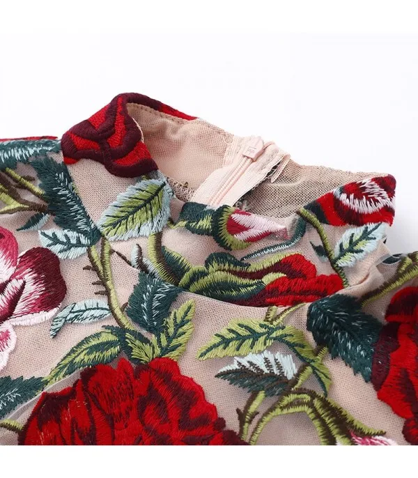 Abito trasparent roses