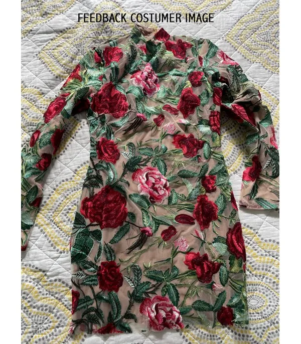 Abito trasparent roses