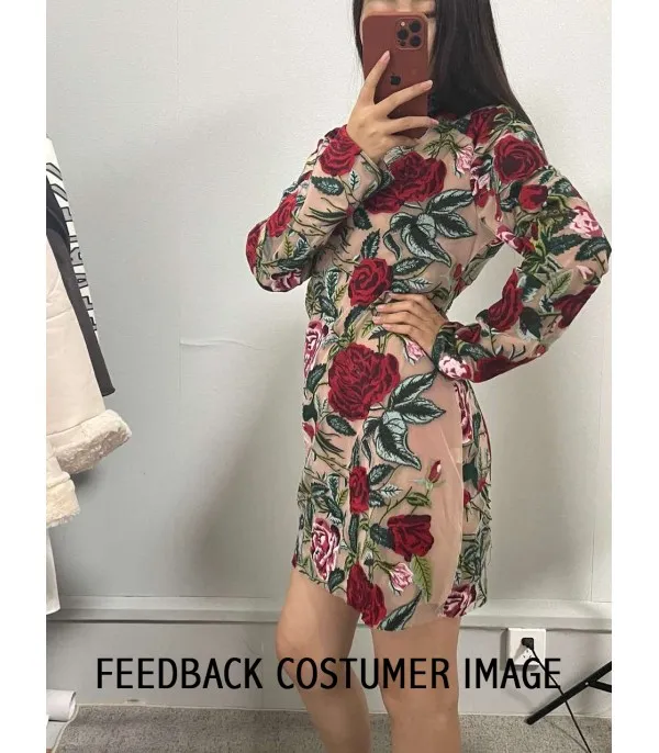 Abito trasparent roses