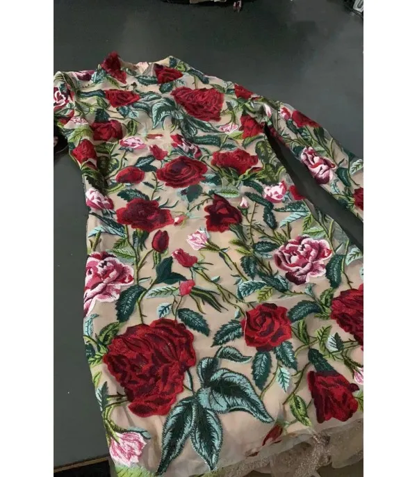 Abito trasparent roses