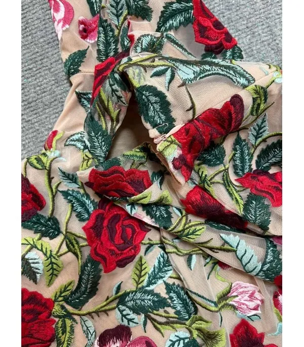 Abito trasparent roses