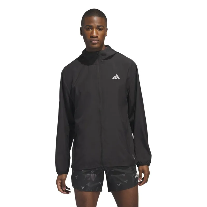 ADIDAS Giacca Running Energized Nero Bianco Uomo