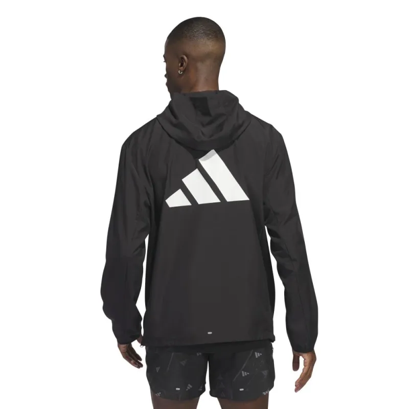 ADIDAS Giacca Running Energized Nero Bianco Uomo