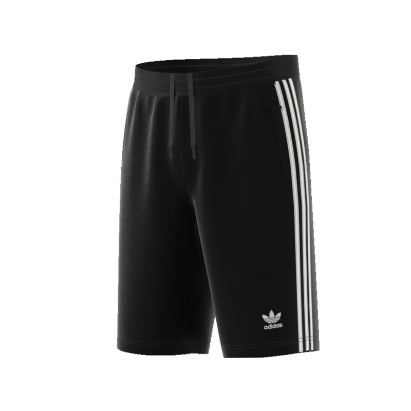 ADIDAS ORIGINALS  BERMUDA FELPA  GARZATA  UOMO 3-STRIPES SHORT COLORE NERO