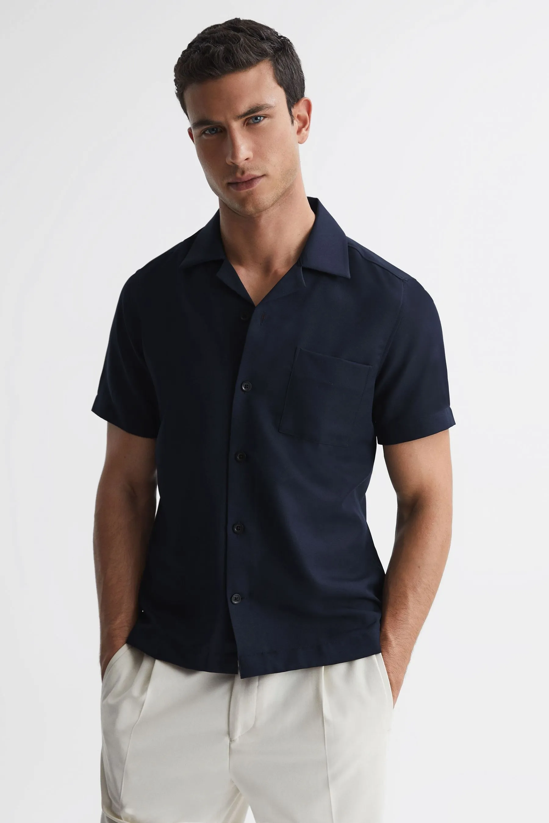 Adoi tokyo - Camicia con bottoni e colletto cubano    