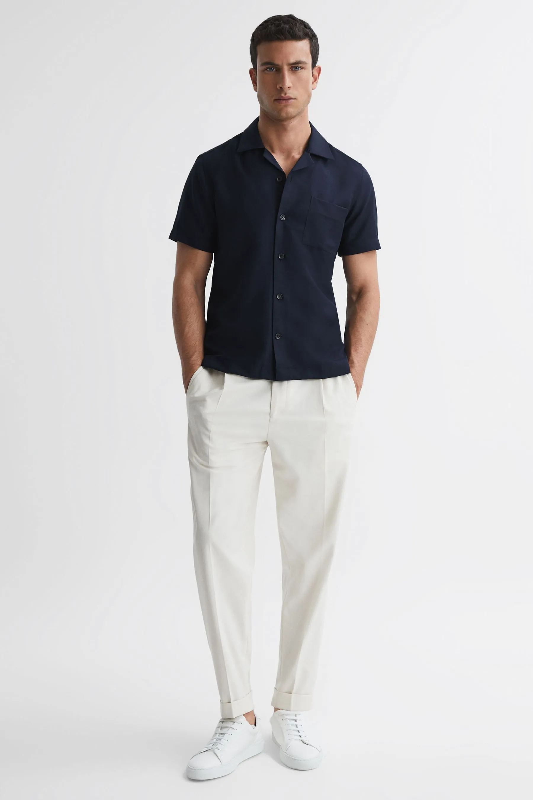 Adoi tokyo - Camicia con bottoni e colletto cubano    
