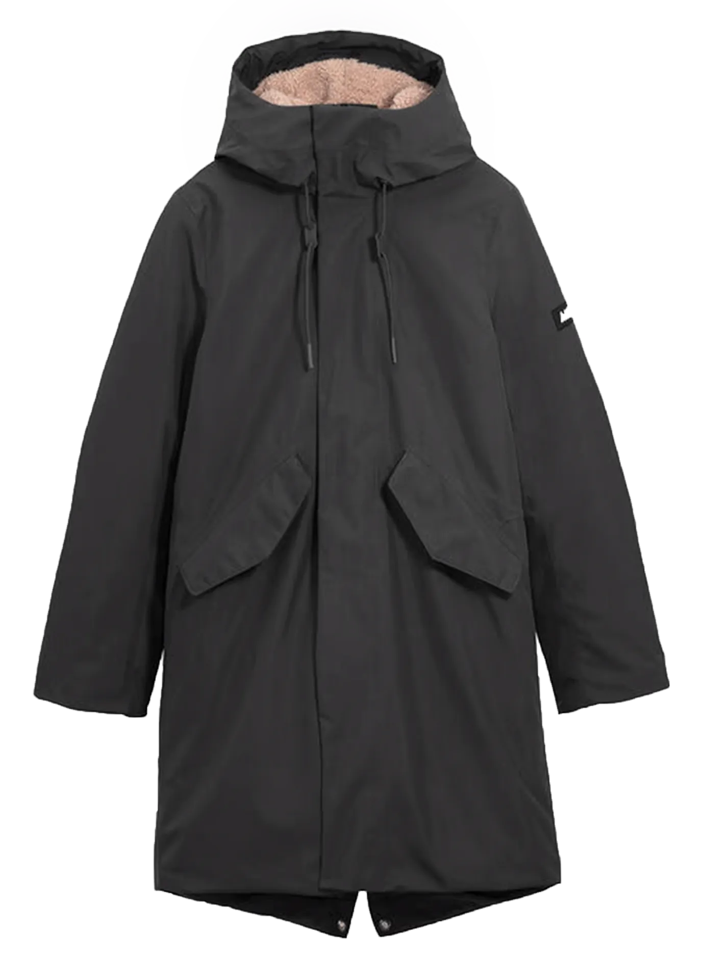  AIGLE   Parka con collo alto ampio in fibre riciclate | Nero