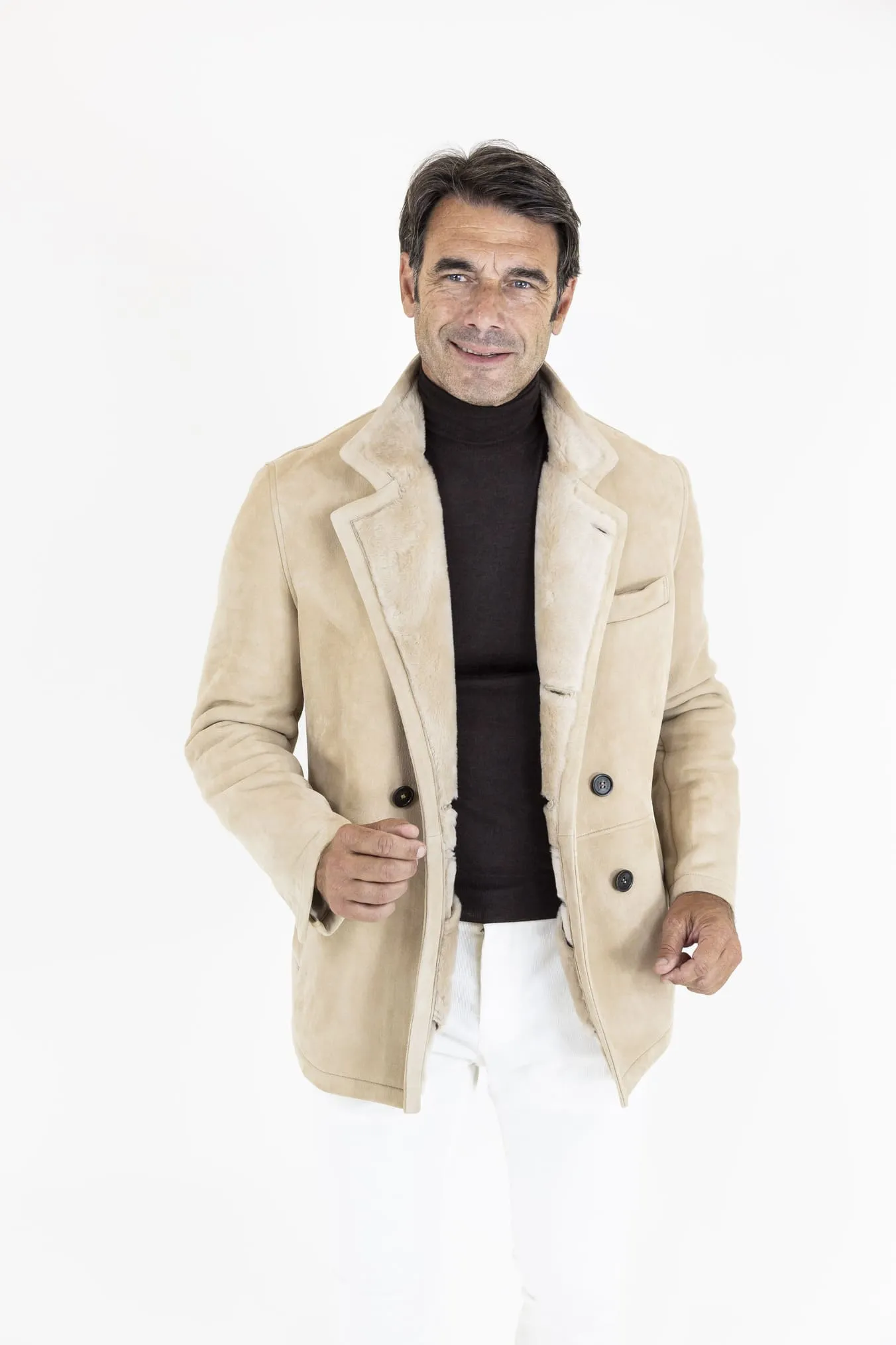 ALFREDO RIFUGIO Shearling Superlight Beige Chiaro