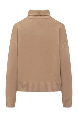 AMI Abbigliamento,Maglieria Maglione in misto cashmere e lana beige 