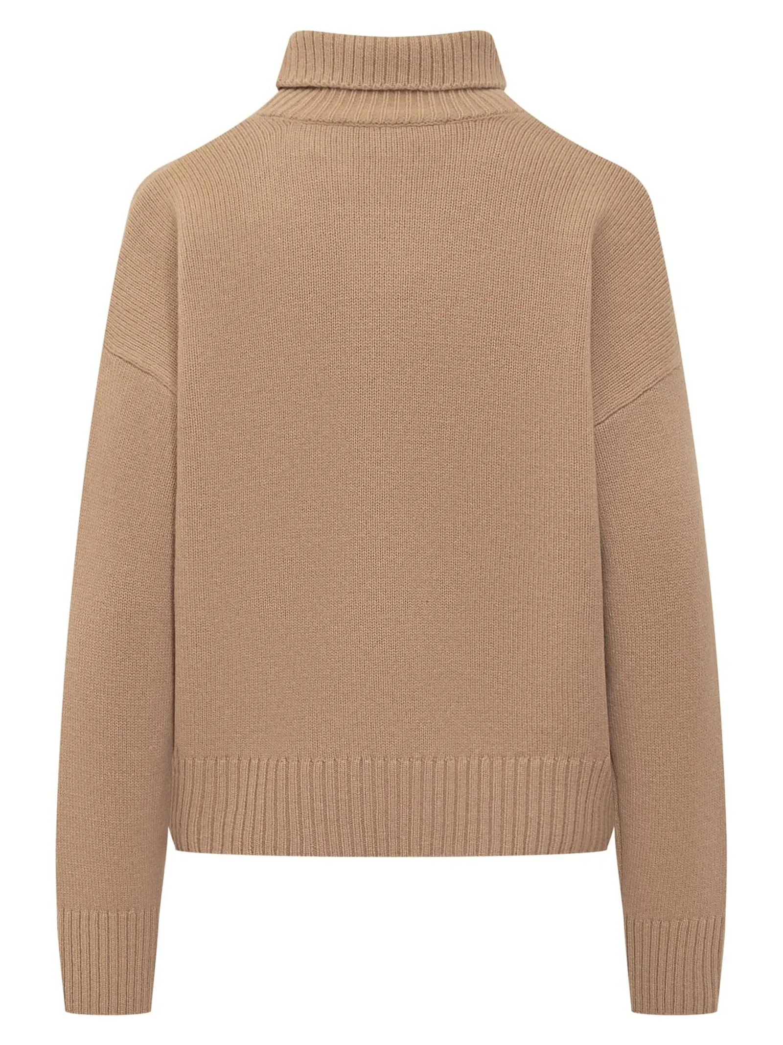 AMI Abbigliamento,Maglieria Maglione in misto cashmere e lana beige 