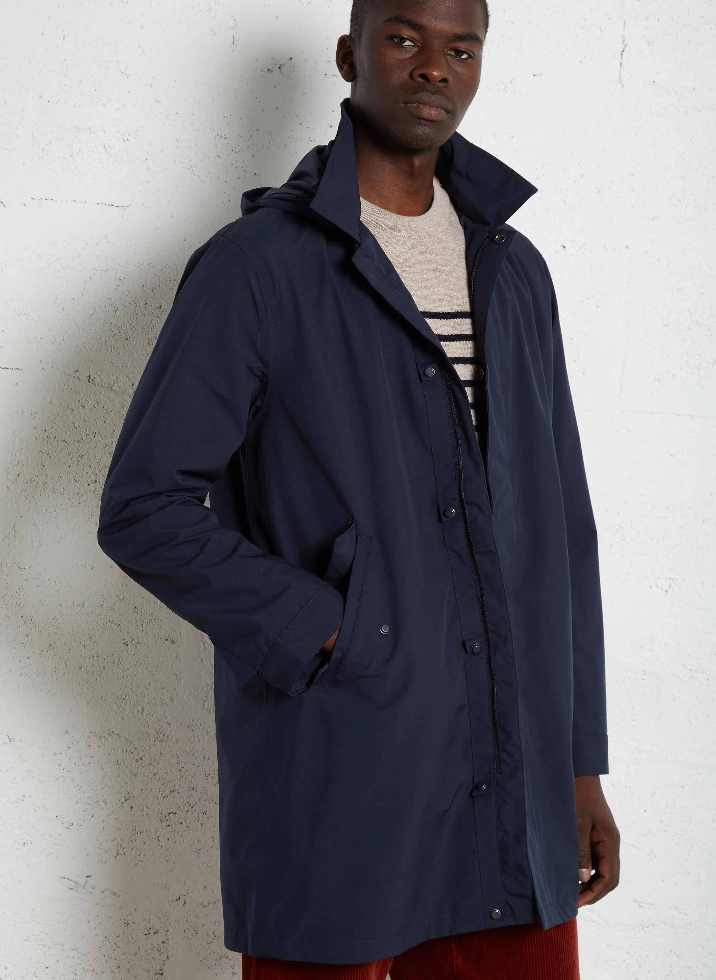  ARMOR LUX   Parka diritto lunga impermeabile | Blu