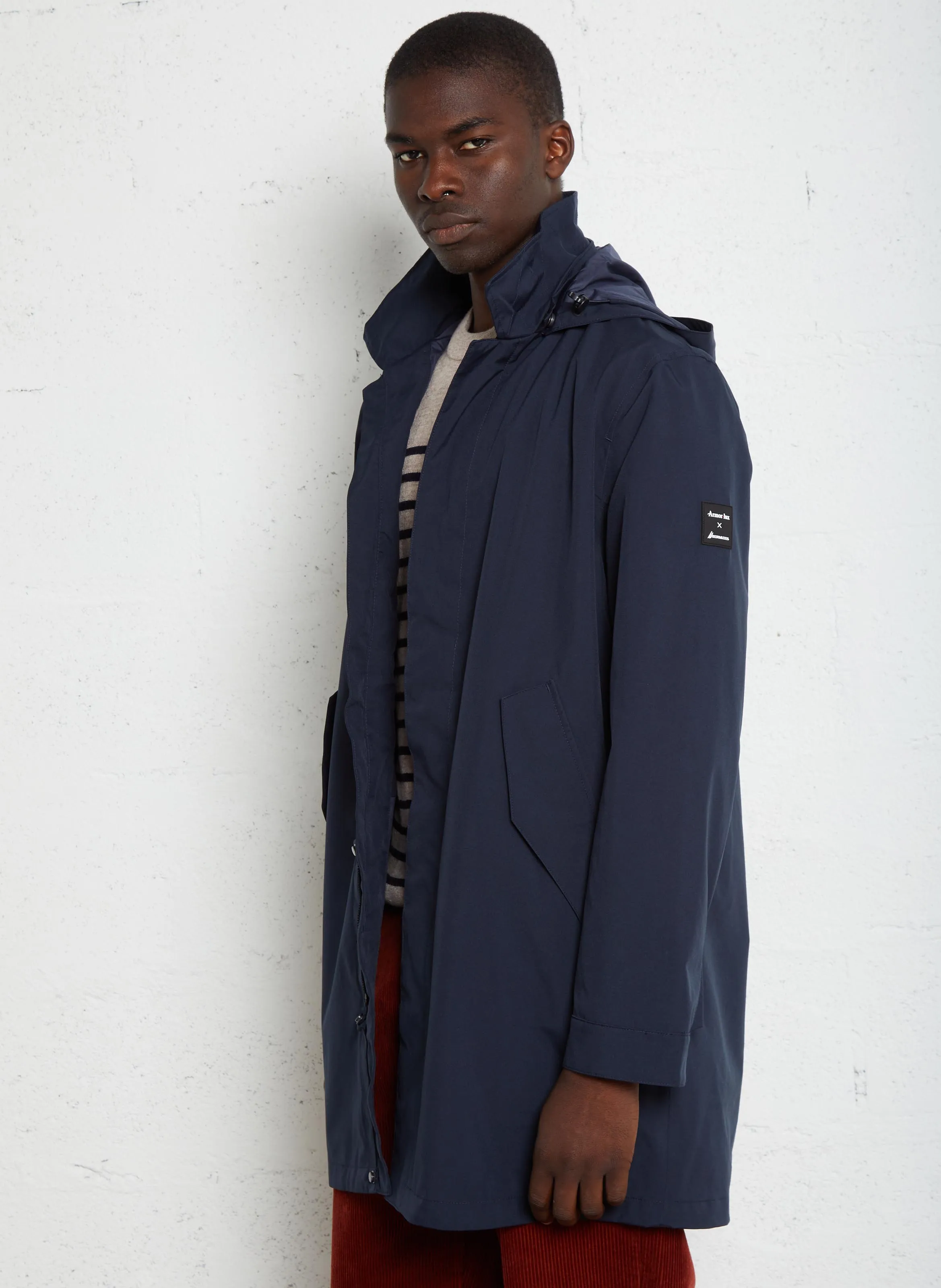 ARMOR LUX   Parka diritto lunga impermeabile | Blu