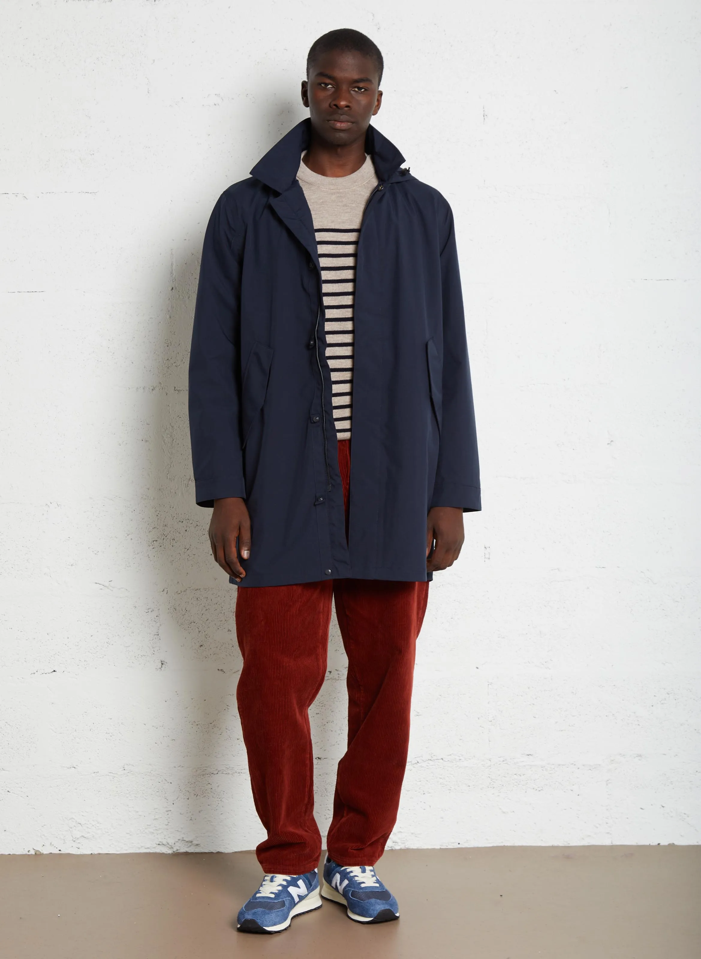  ARMOR LUX   Parka diritto lunga impermeabile | Blu