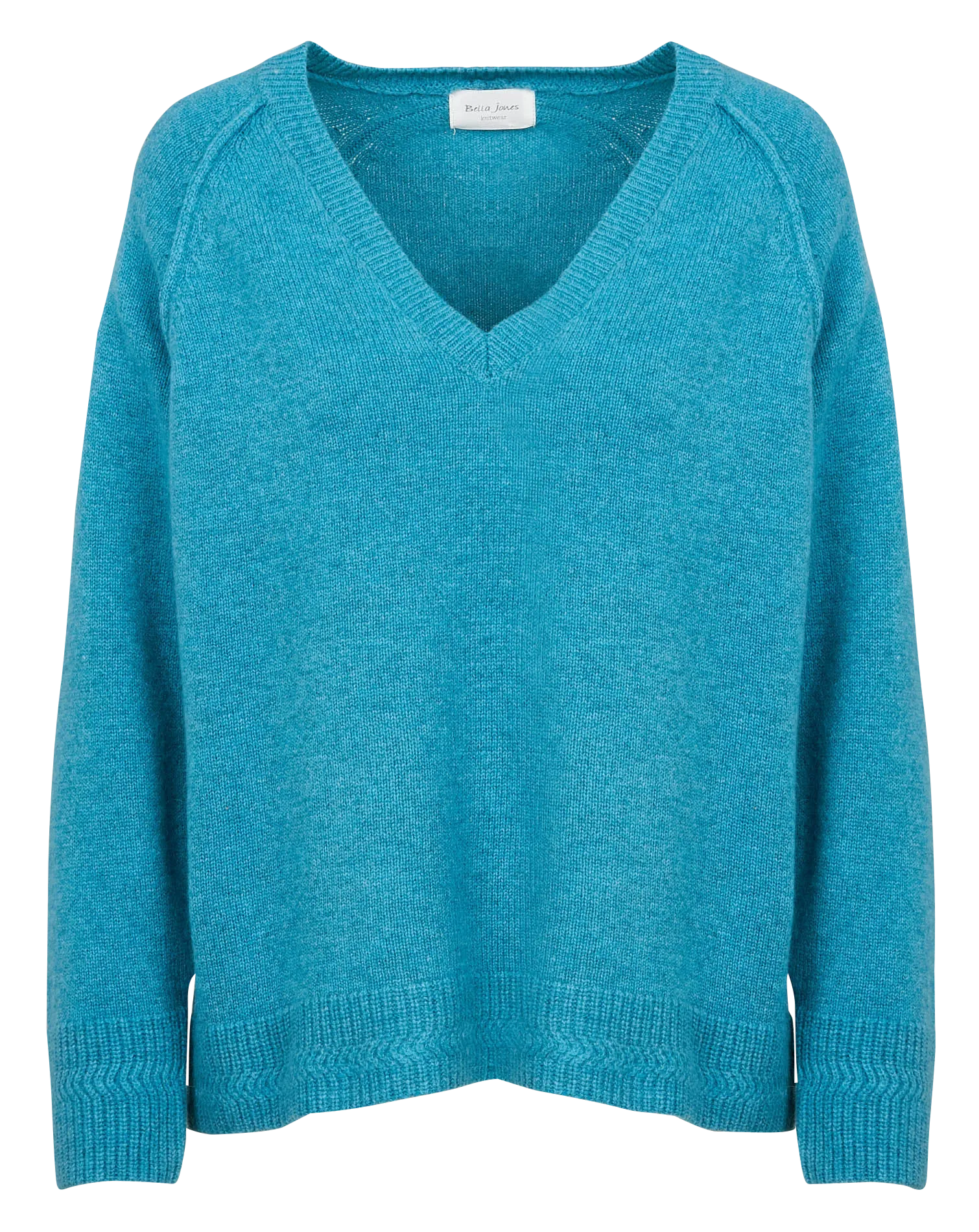  BELLA JONES   LOIS - Maglione collo a V in lana | Blu