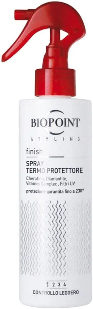 Biopoint Styling - Spray Termoprotettore Capelli, Protezione fino a 230° dal Calore di Phon, Piastra e Arricciacapelli, con Filt