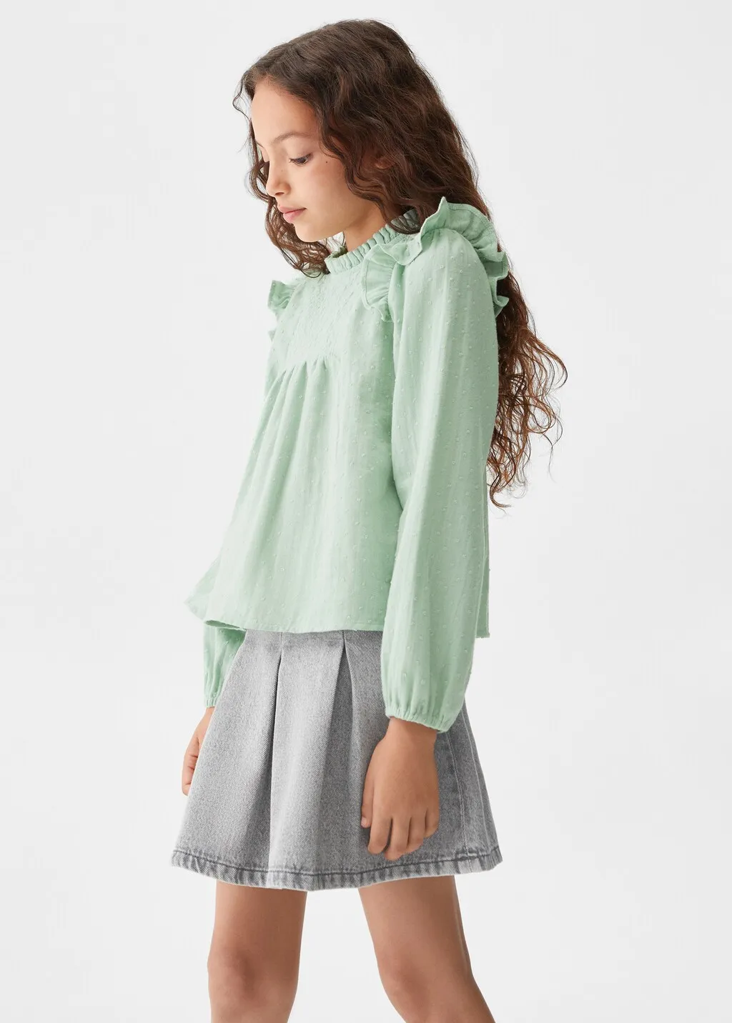 Blusa ricamata cotone