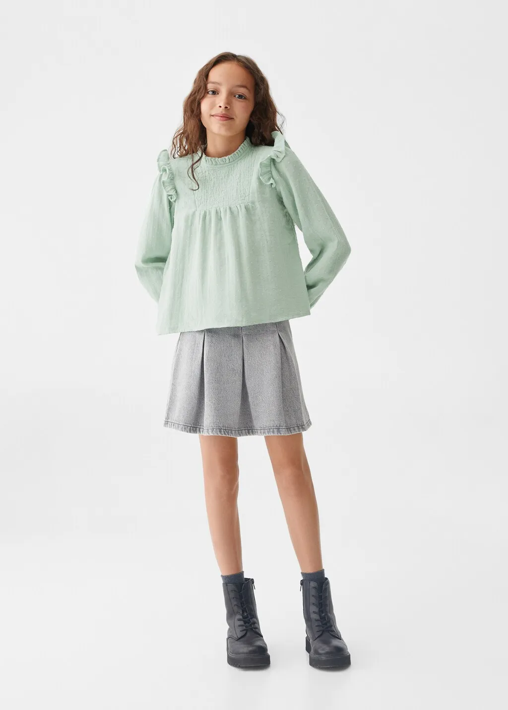 Blusa ricamata cotone