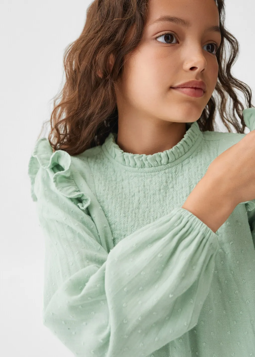 Blusa ricamata cotone