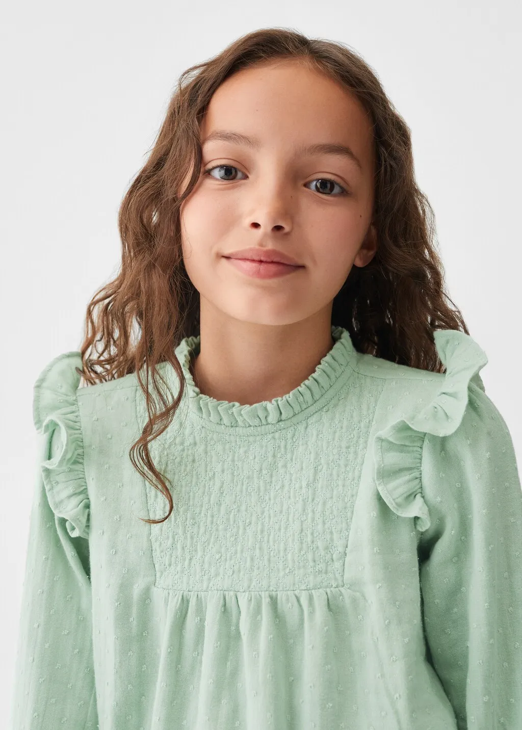 Blusa ricamata cotone
