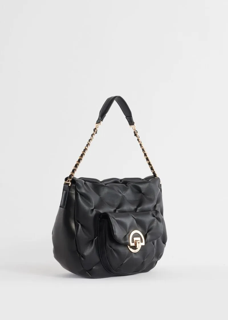 Borsa top handle in similpelle