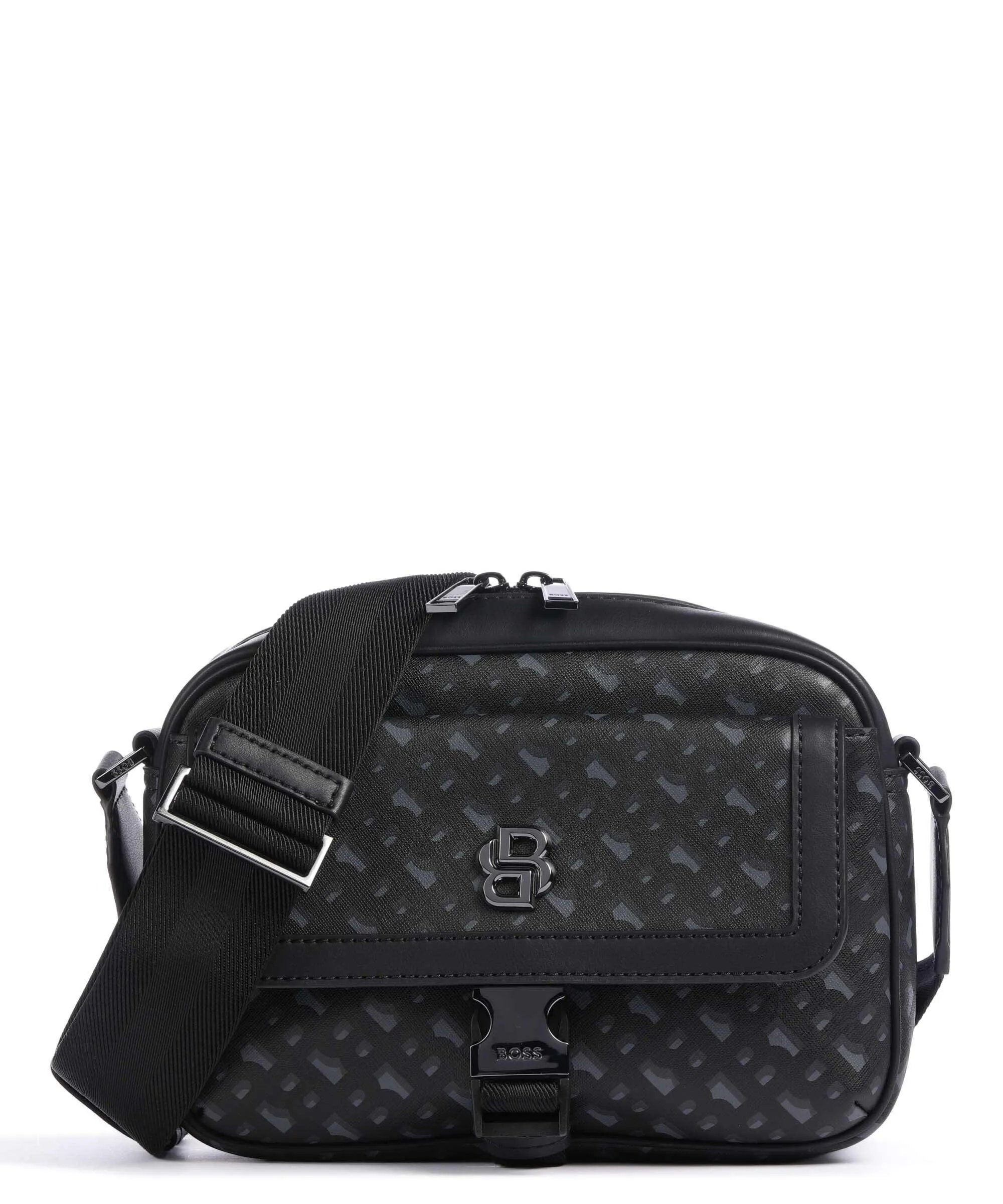  BOSS B Icon Borsa a tracolla pelle sintetica nero/grigio  