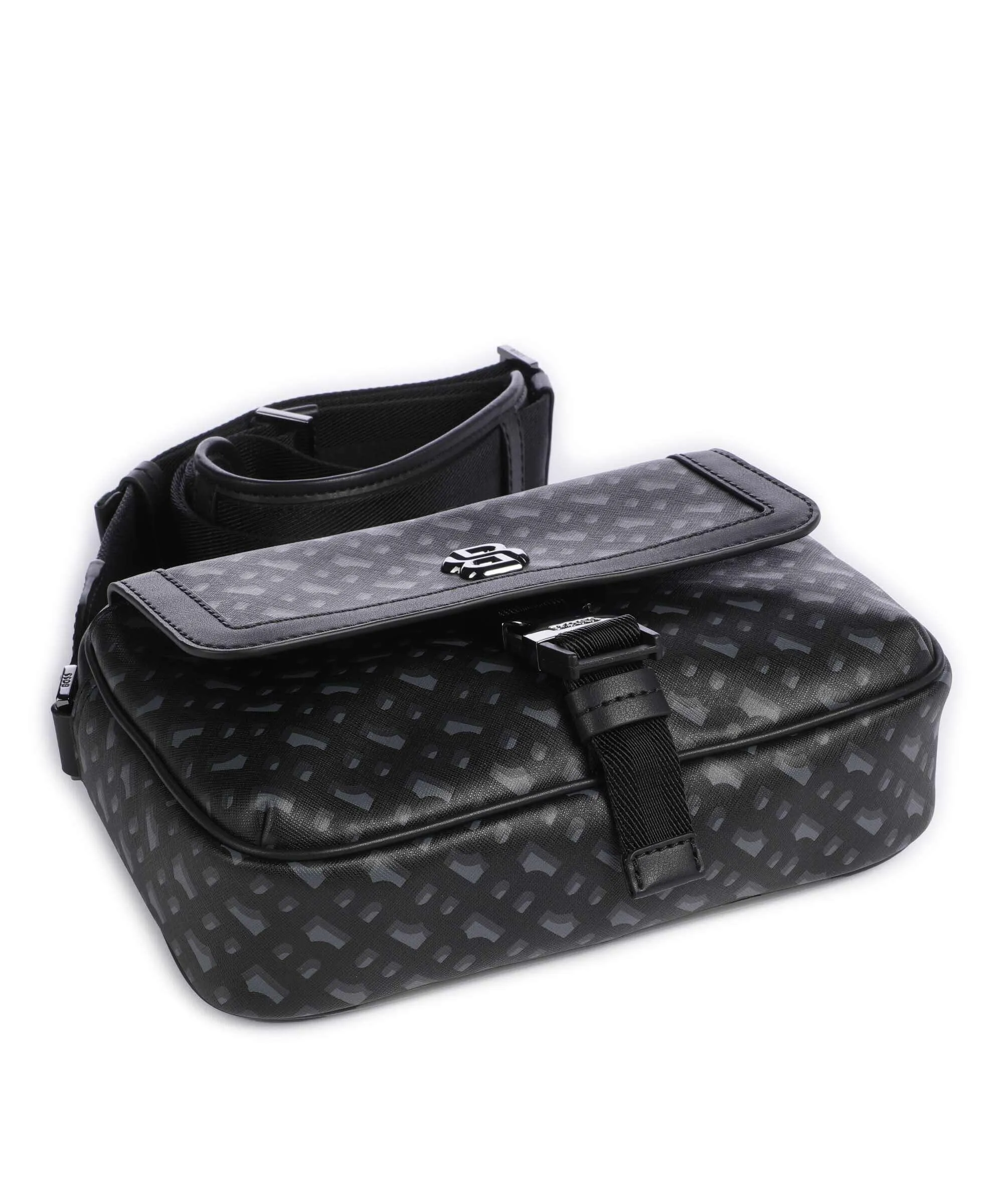  BOSS B Icon Borsa a tracolla pelle sintetica nero/grigio  