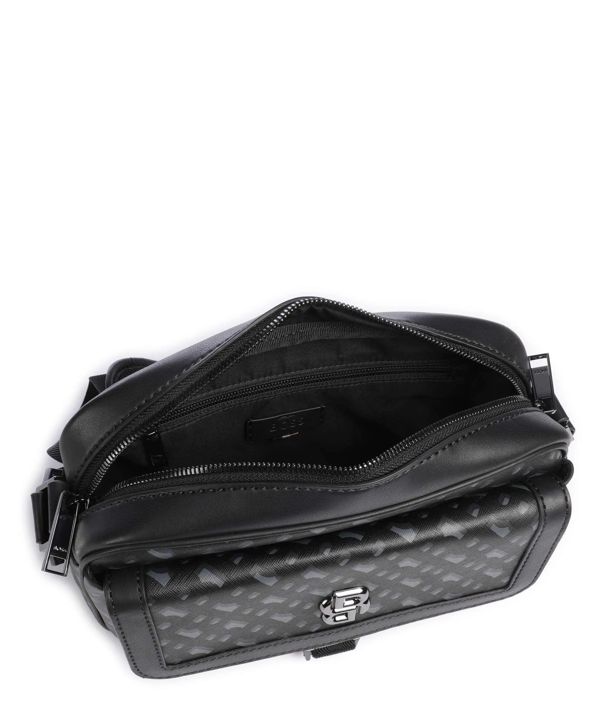  BOSS B Icon Borsa a tracolla pelle sintetica nero/grigio  