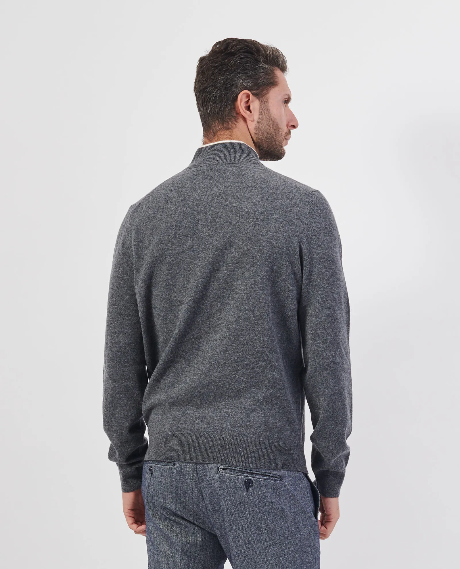 BOSS      Maglione uomo Boss con chiusura lampo corta
