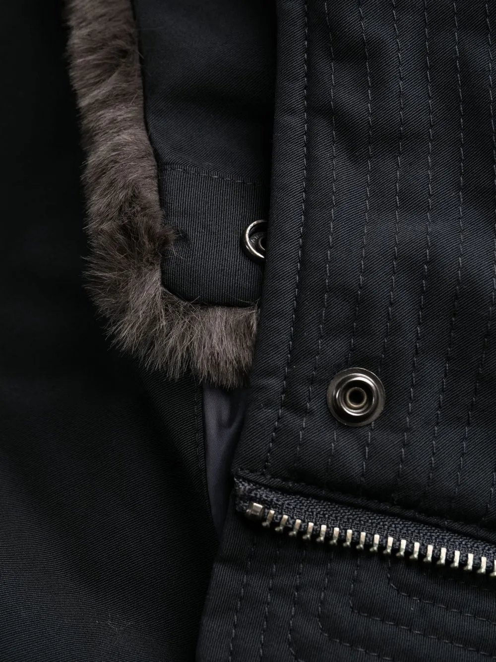 Boulder Parka in Ramar Cloth con cappuccio e collo removibile in pelliccia sintetica