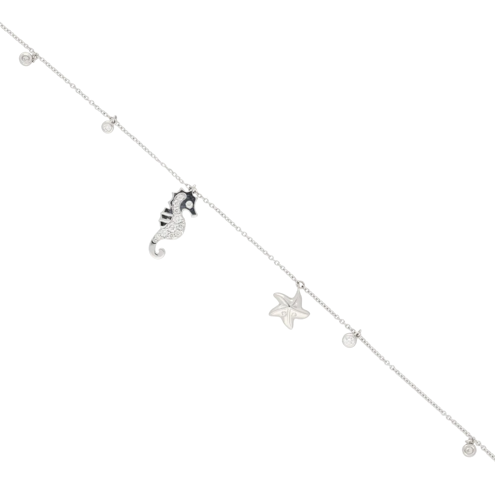 Bracciale in oro bianco cavalluccio marino
