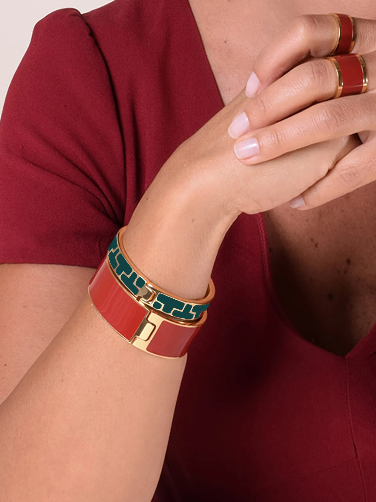 BRACCIALE MINI GRECA VERDE SCURO