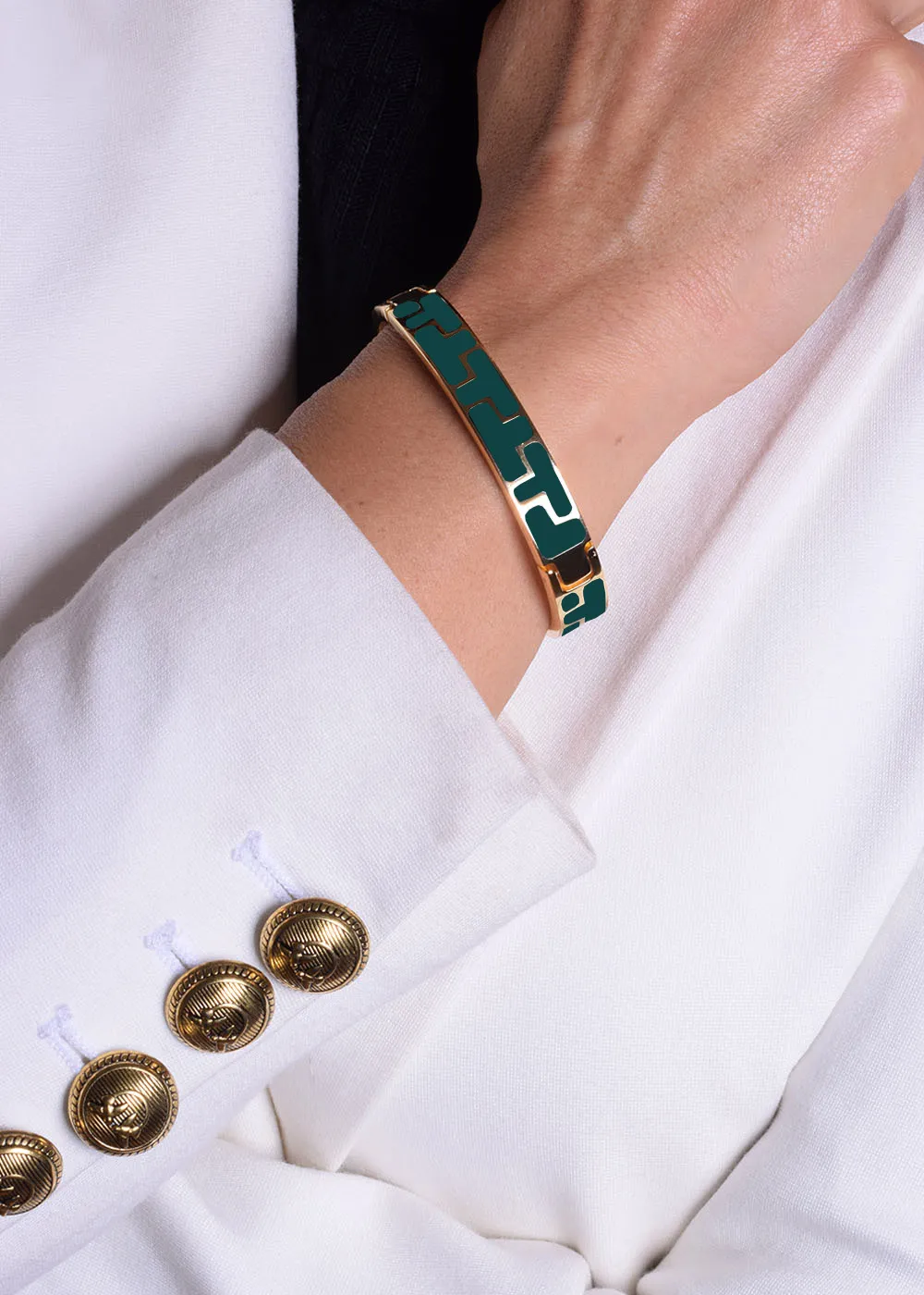 BRACCIALE MINI GRECA VERDE SCURO