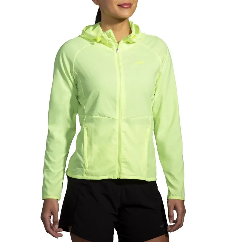 Brooks Giacca Running Canopy Lt Lime Donna