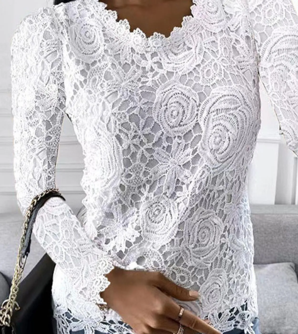 Camicetta in pizzo manica abbigliamento donna camicetta bianca in pizzo camicetta bianca da donna in pizzo camicetta da donna