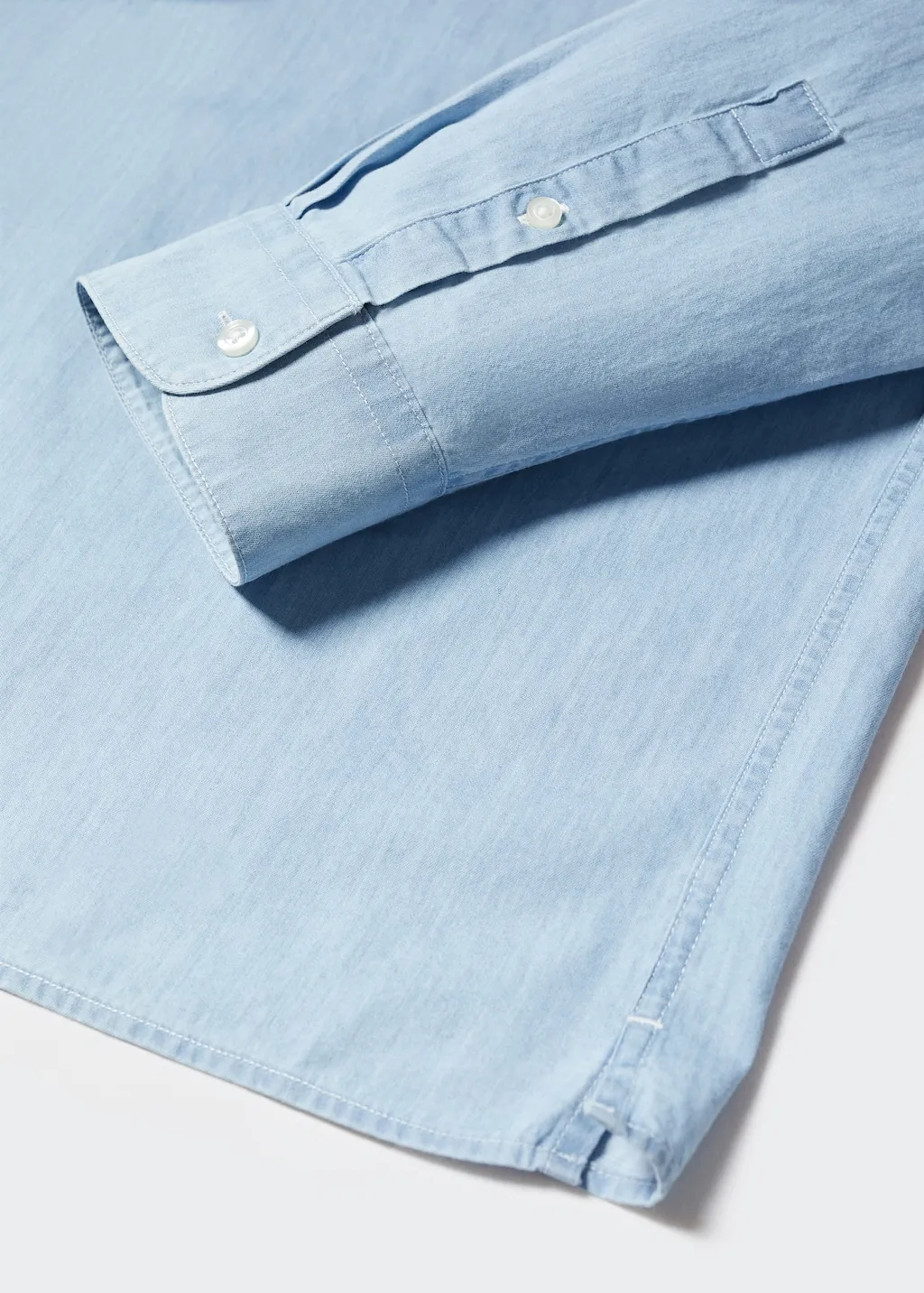 Camicia 100% cotone collo alla coreana