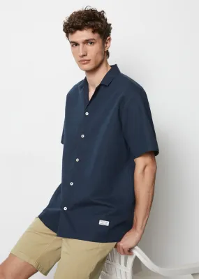 Camicia a maniche corte in lino e cotone biologico